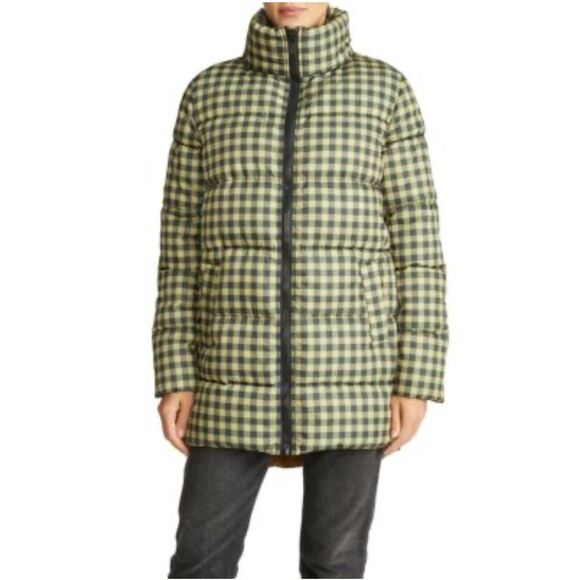Rebecca Minkoff Gingham Check Puffer Jacket Coat Small - Picture 1 of 6